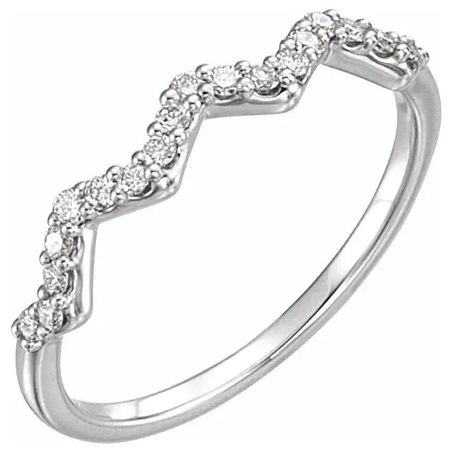 14K Rose 1/5 CTW Diamond Stackable Ring Classic Look