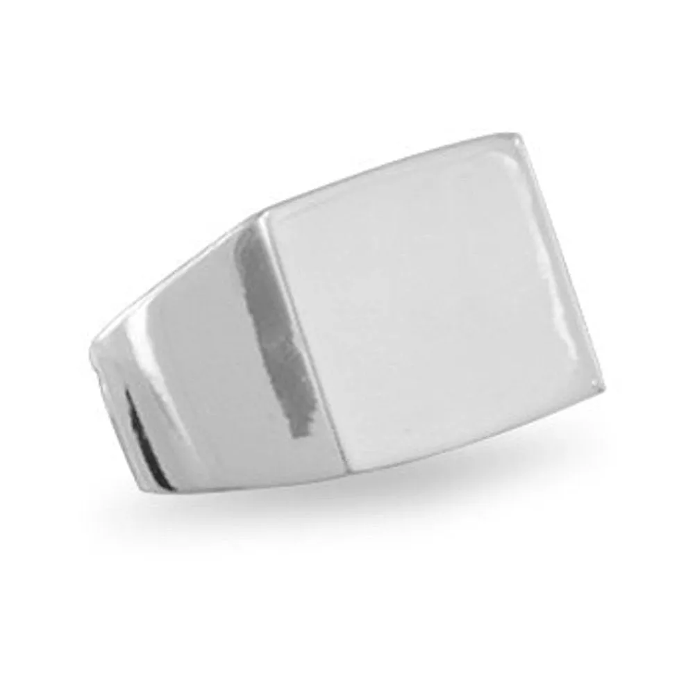 Mens Ring Engraveable Sterling Silver Impressive Craft