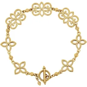 14K Yellow Granulated Metal Fashion 7.75" Bracelet Respectable Pick