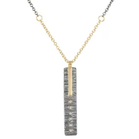 Structured Shape Outdoor Event Mini Classic Aspen Necklace - 18k gold, Oxidized Silver   Reclaimed Diamonds