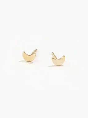 Elegant Gem Mini Moon Studs