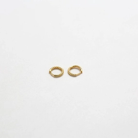 Mini Gold Rope Twist Huggies Distinctive Layer Fresh Accent