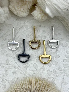 Magnificent Item Equestrian Snaffle Bit Pendant High Quality Equestrian Pendant, Zinc Alloy Bit Charm, Equestrian Charm Horse Jewelry, 6 Finishes, Fast Ship.