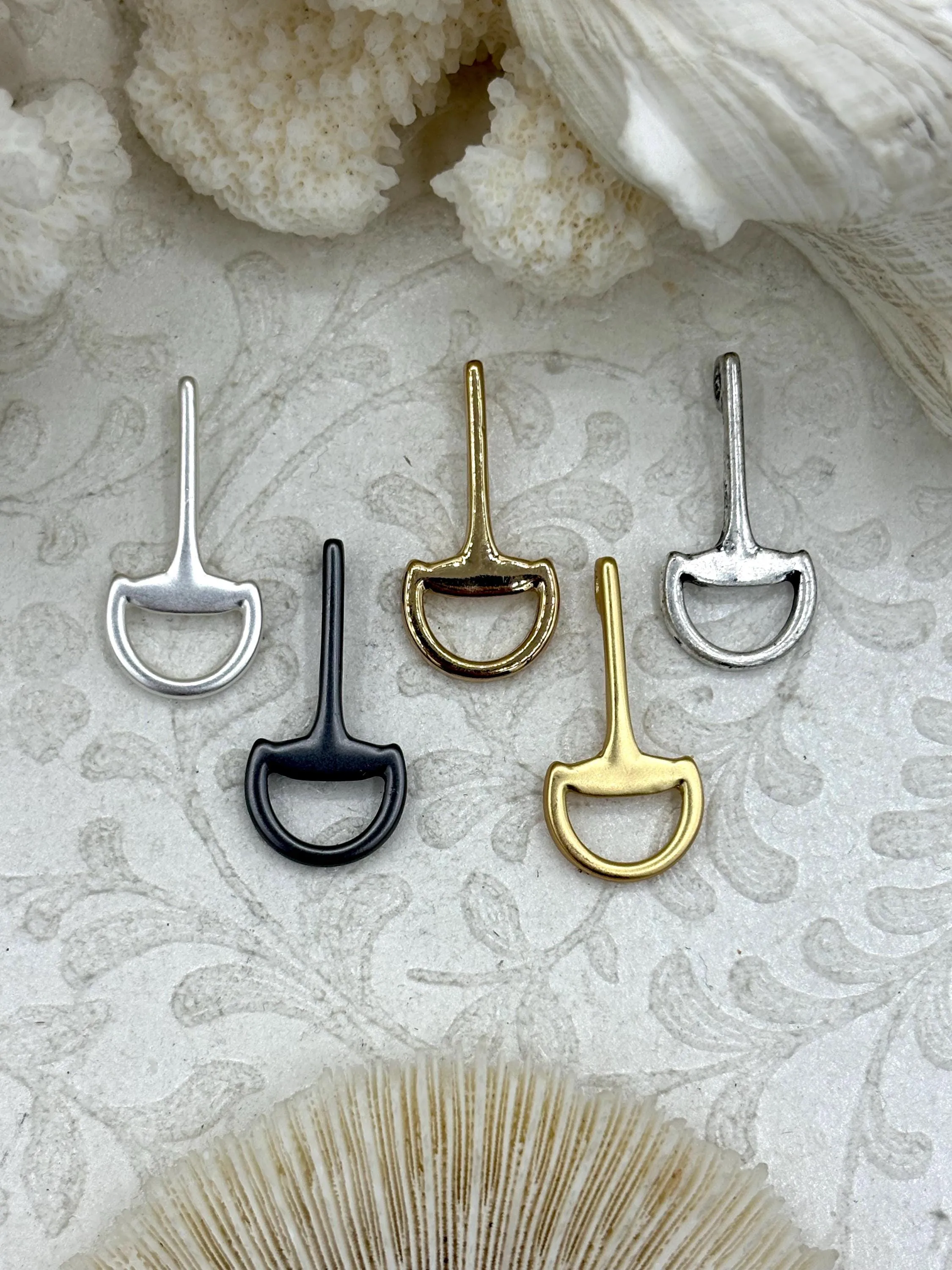 Magnificent Item Equestrian Snaffle Bit Pendant High Quality Equestrian Pendant, Zinc Alloy Bit Charm, Equestrian Charm Horse Jewelry, 6 Finishes, Fast Ship.