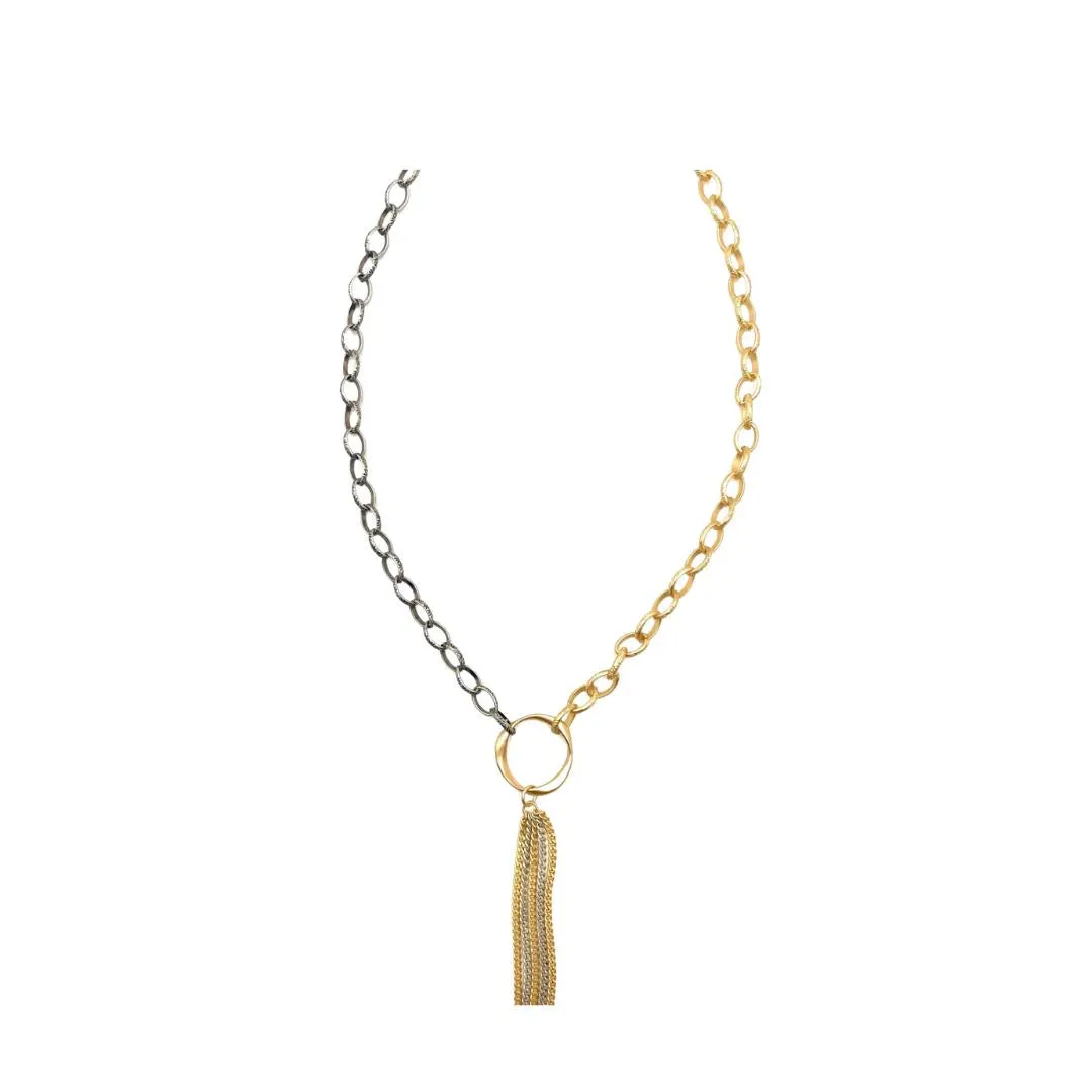 Blogger Accessory Jazz - Lariat Necklace with Chain Tassel