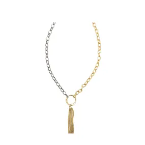 Blogger Accessory Jazz - Lariat Necklace with Chain Tassel