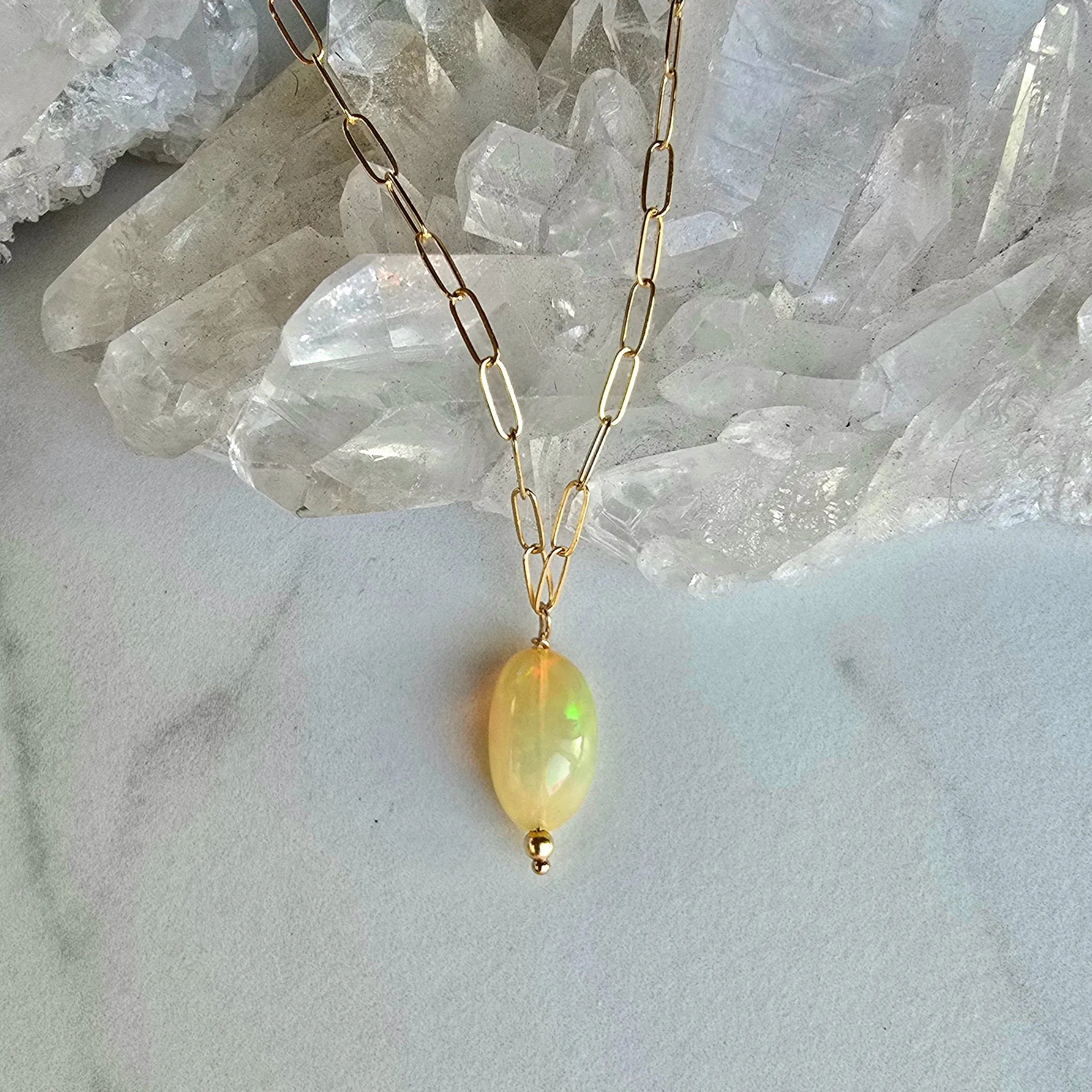 Opal Necklace - 14k Gold-Fill Finest Detail