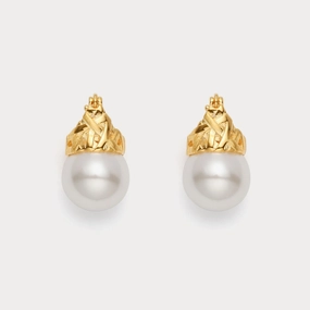 Gold Pearl Earrings Exclusive Style