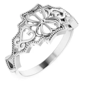 Platinum Vintage-Inspired Ring Fantastic Product