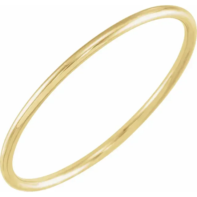 14K Yellow Stackable Ring Size 7 Chic Symbol Traditional Trinket