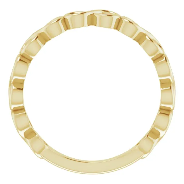 Creative Creation Affordable Look 14K Yellow Infinity Stackable Ring