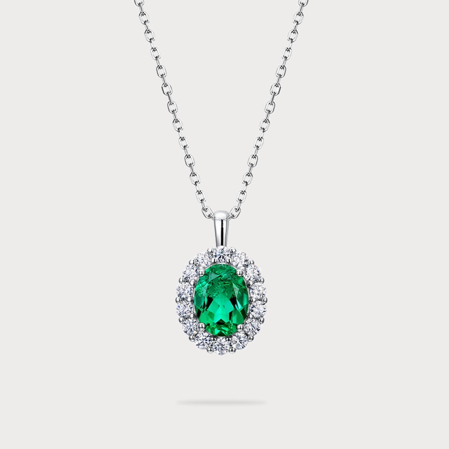 Emerald Diamond Necklace Subtle Pop Everyday Match