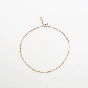 Dainty Rope Chain Anklet Night Spark