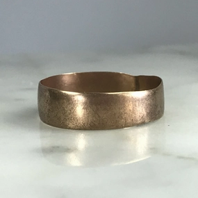 Everyday Accessory Bold Glance Vintage 14K Gold Wedding Band. Perfect Stacking Ring or Thumb Ring. Size  8 1/2.