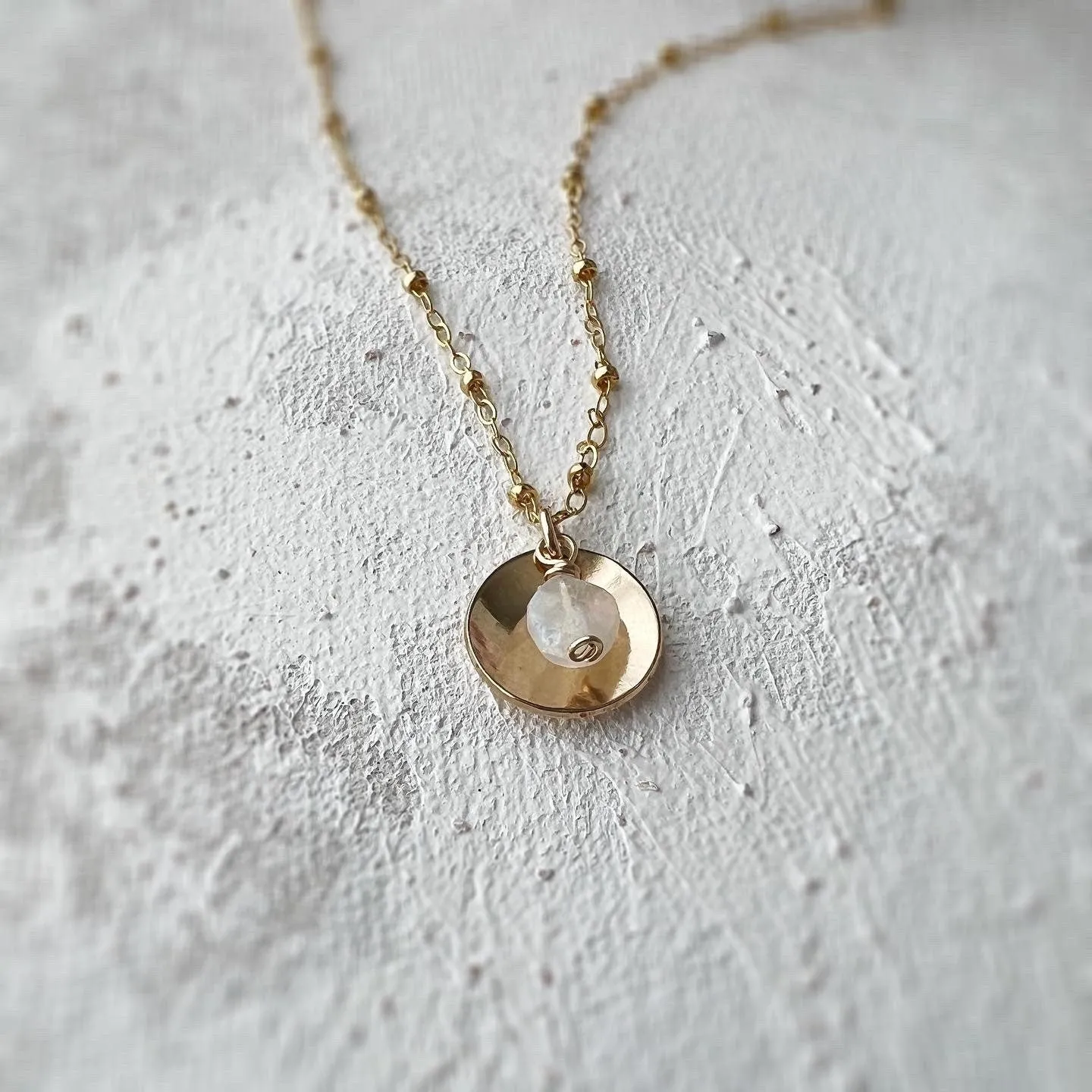 Mona Dainty Moonstone Necklace, Present Piece