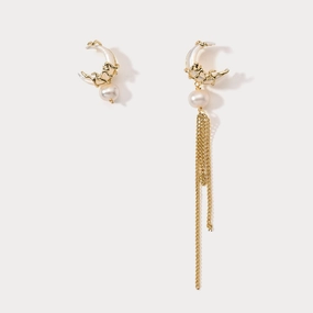 Moon Pearl Earrings Timeless Jewelry Small Accessory