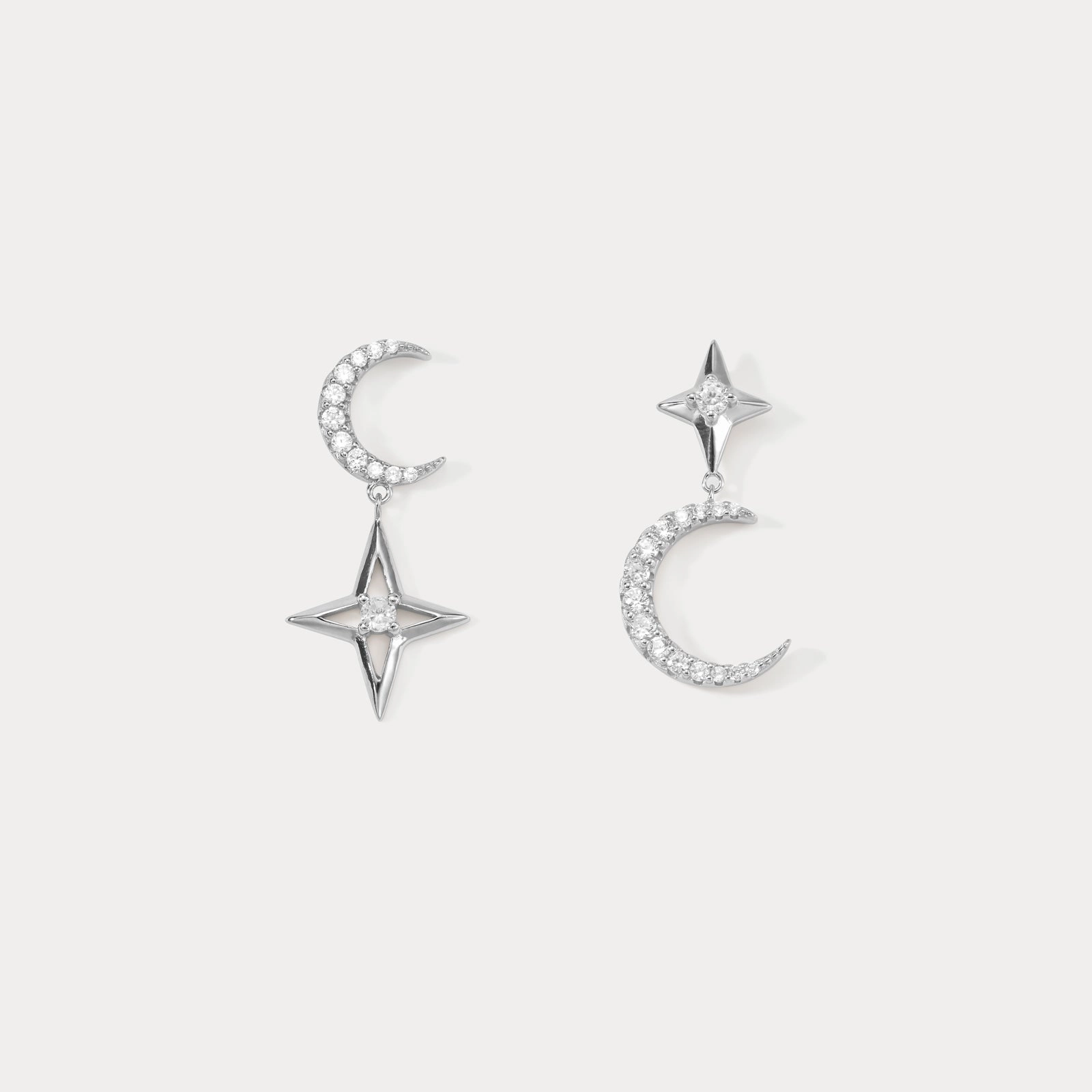 Moon Star Earrings Sophisticated Ornament Festive Accent