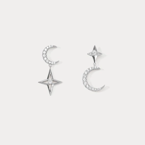 Moon Star Earrings Crafted Accent