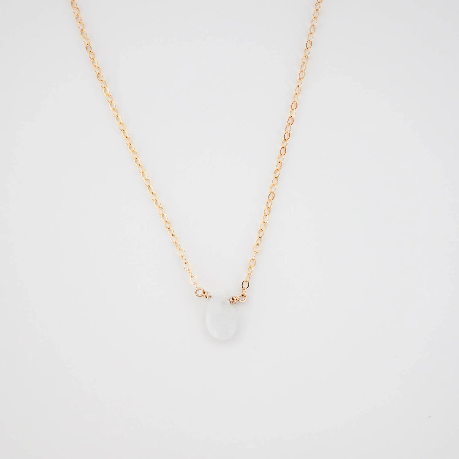 Moonstone Drop Necklace Handmade Ornament