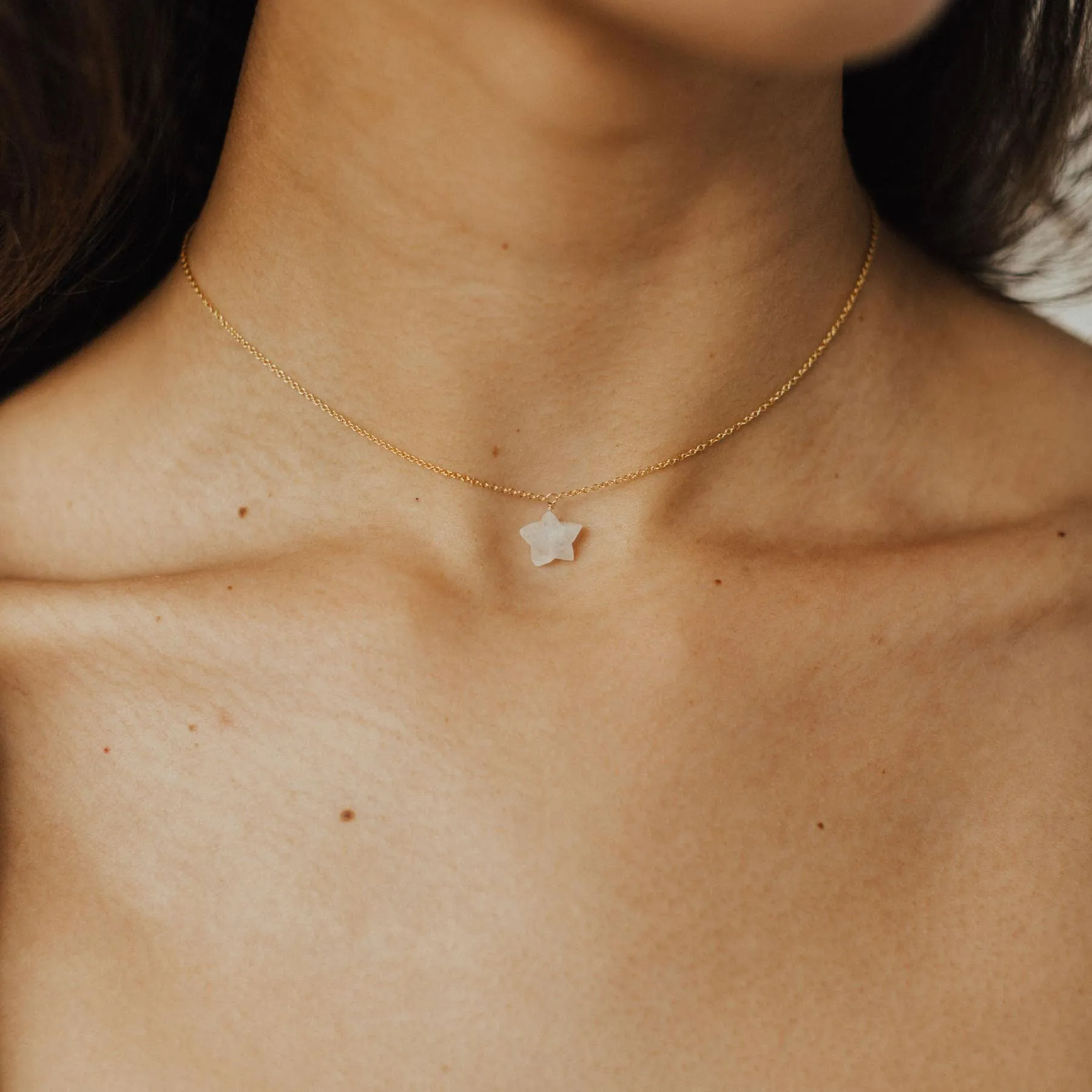 Fashion Trend Moonstone Star Necklace