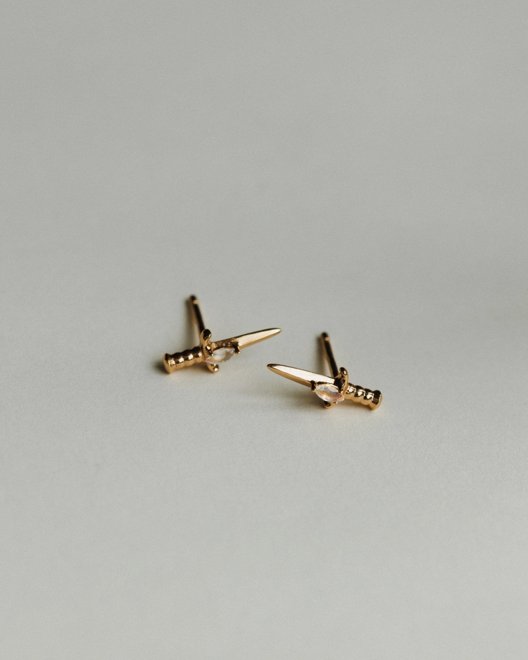Subtle Touch Exclusive Jewelry Moonstone Dagger Studs