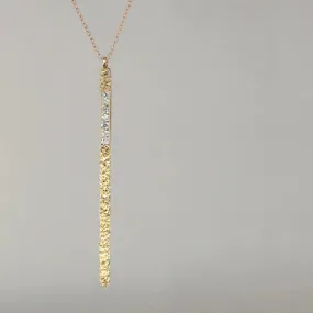 Moss Stick Necklace - 14k Gold   Diamonds Vivid Detail Lustrous Craft