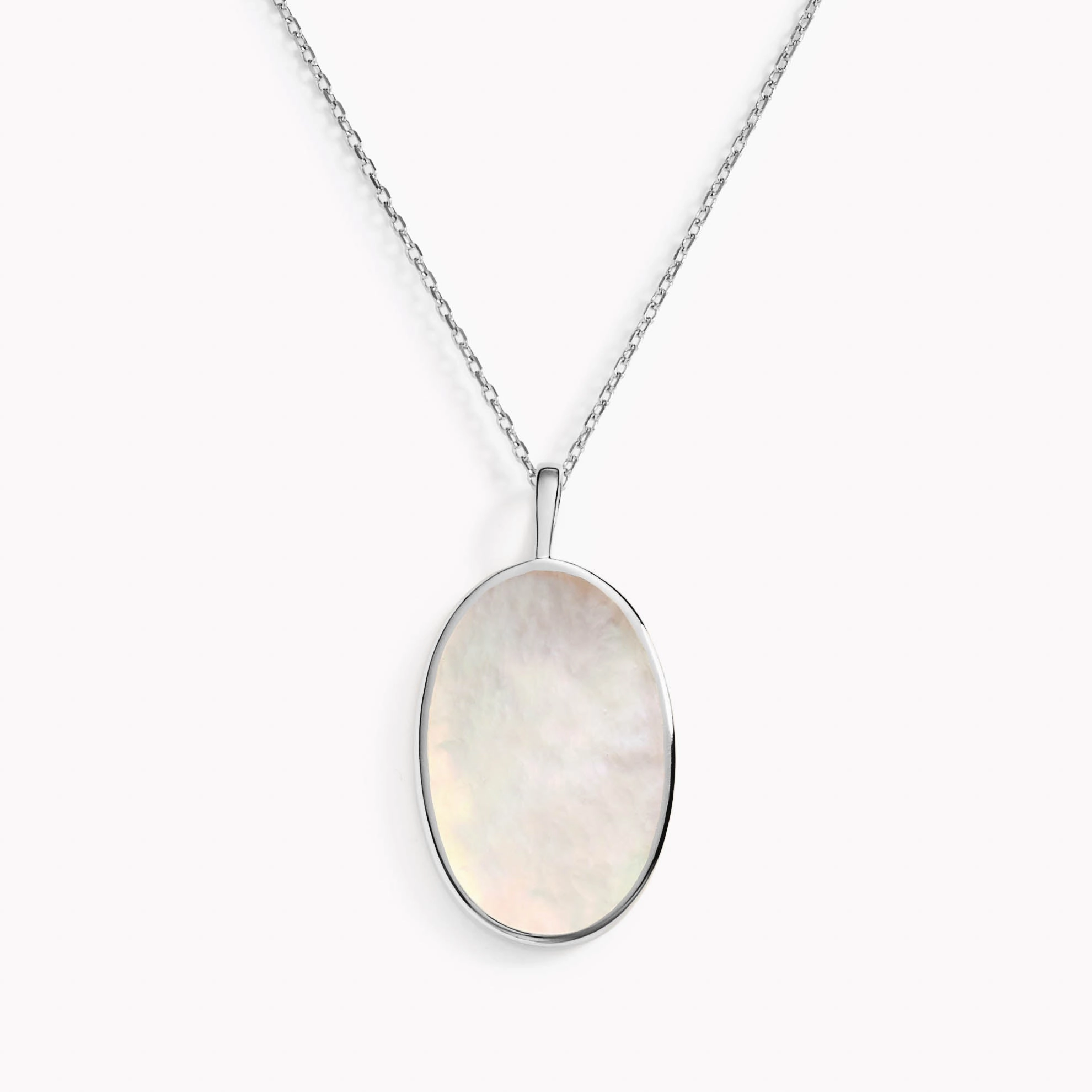 Fashion Daily Mother of Pearl Silver Necklace