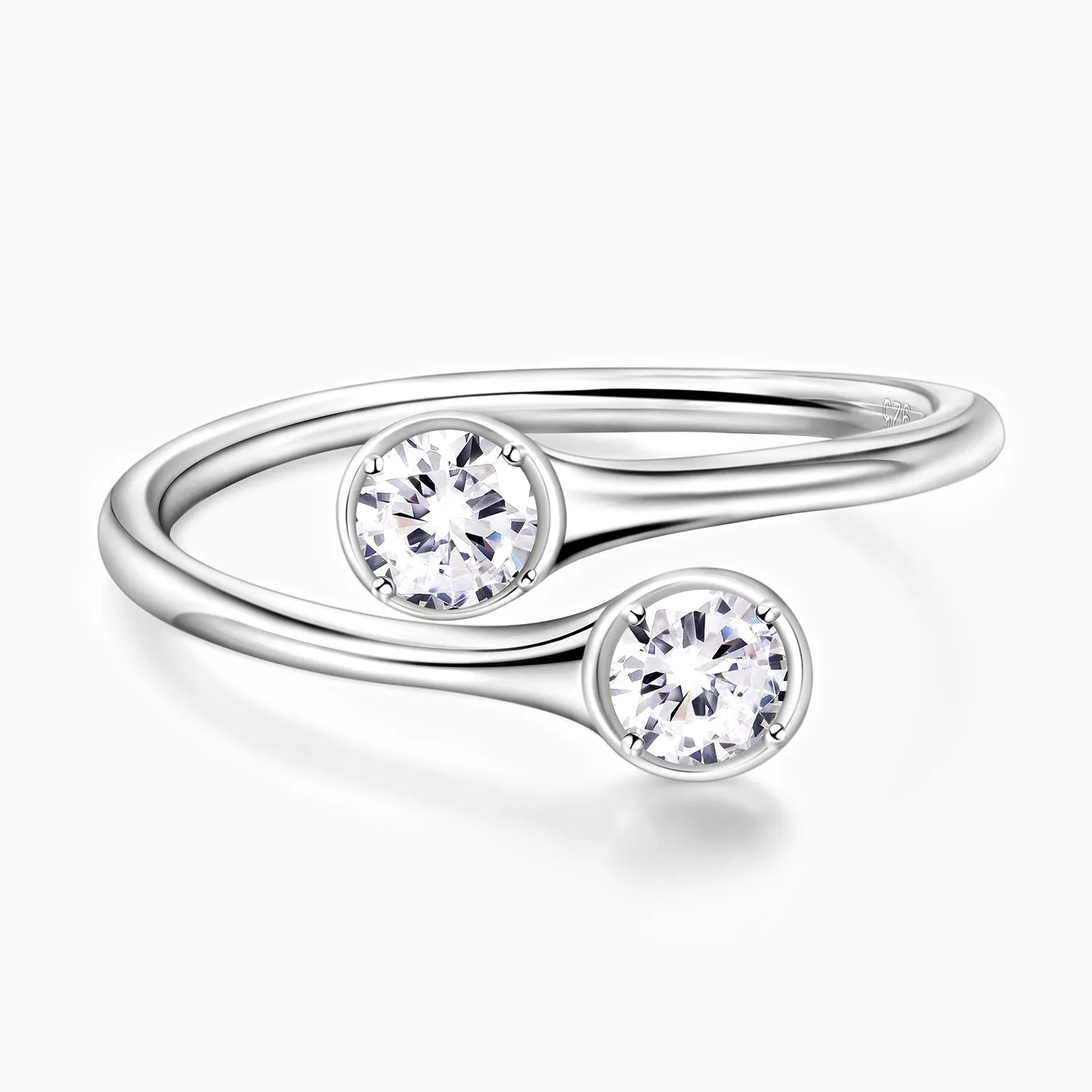 Daywear Style Classic Touch April White Gem Double Birthstone