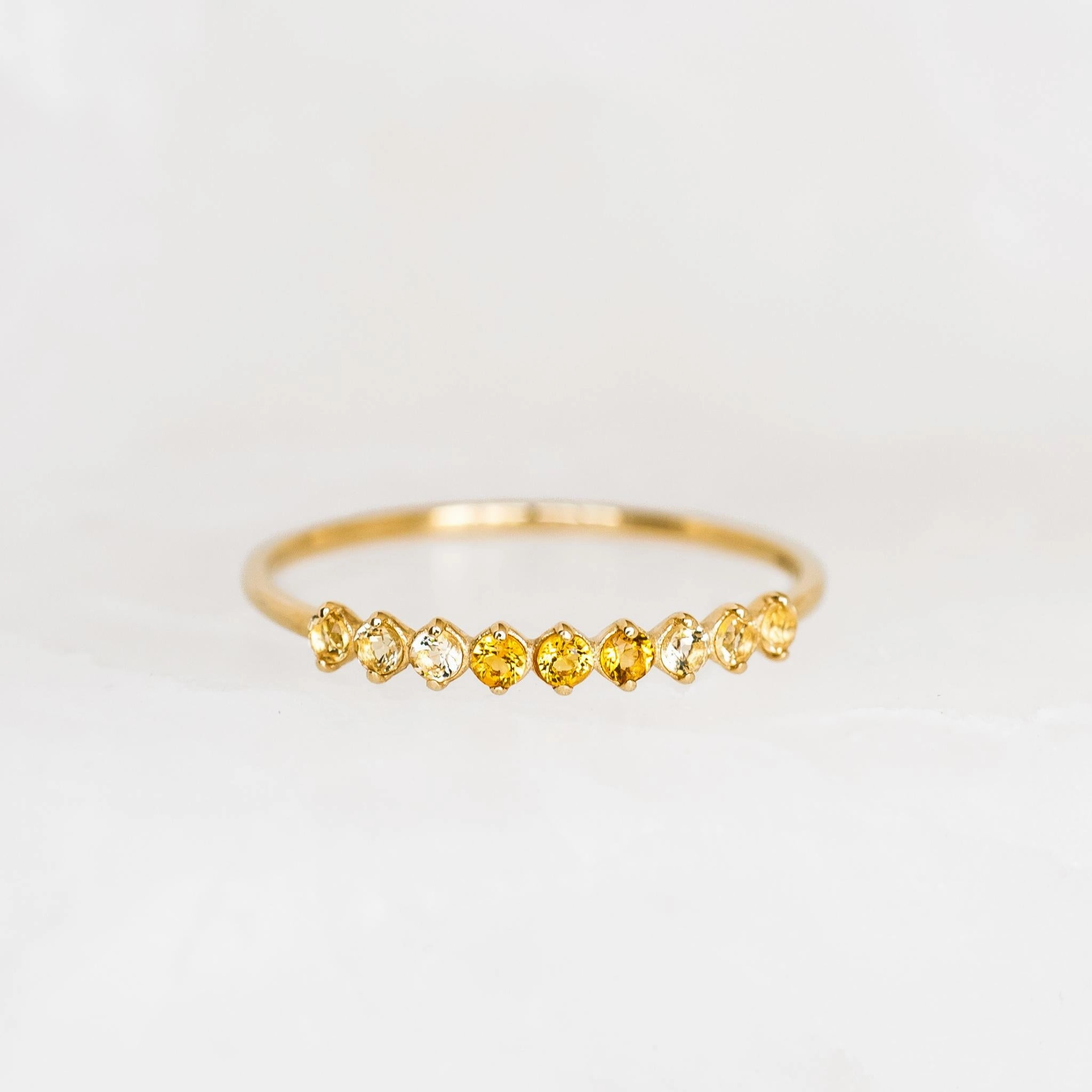 Modern Appeal Zoom Focus November Birthstone Ring 14k Gold - Ombre Citrine