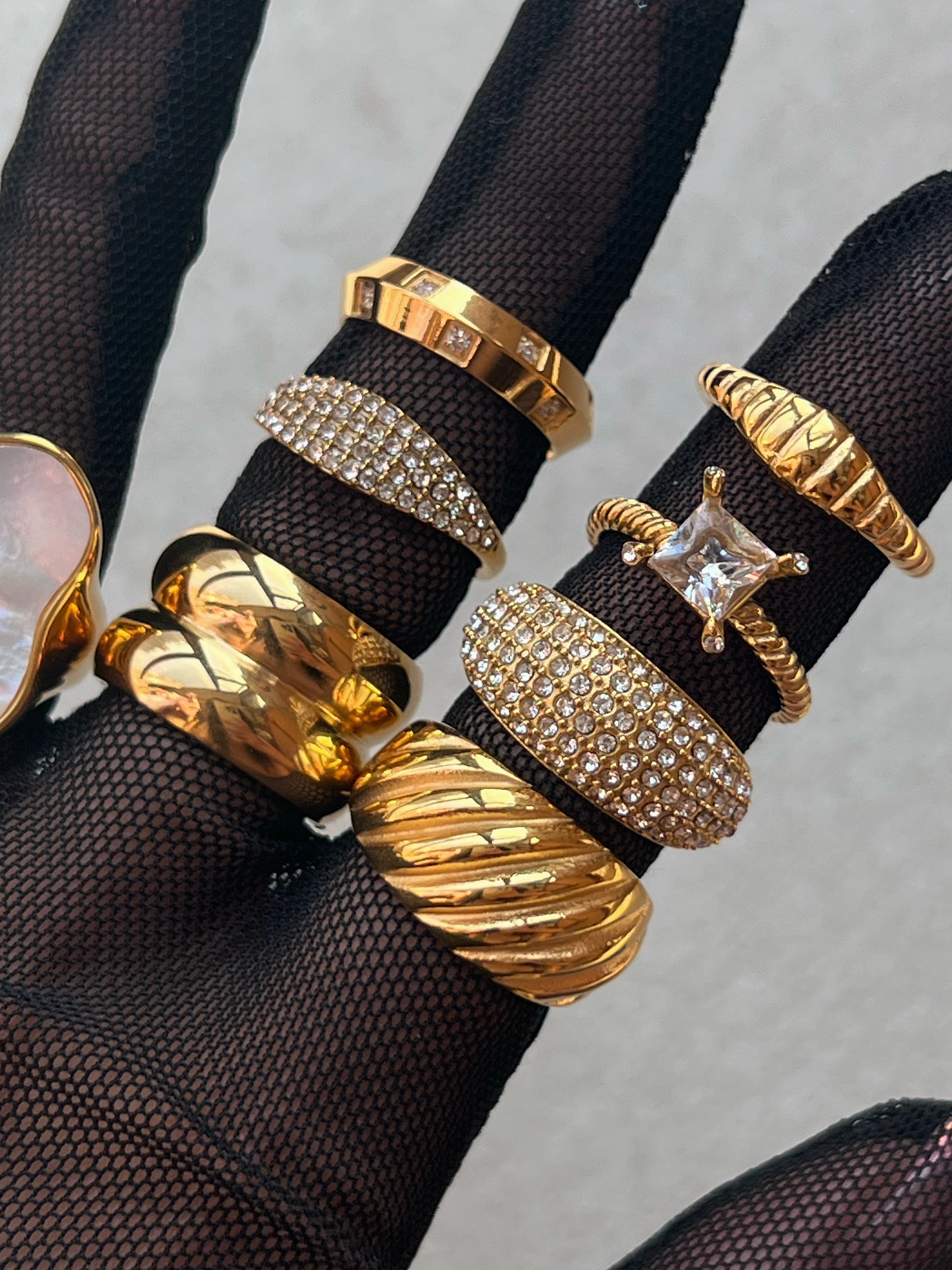 Luxury Charm Oblession Bold Waterproof Statement Rings 18K