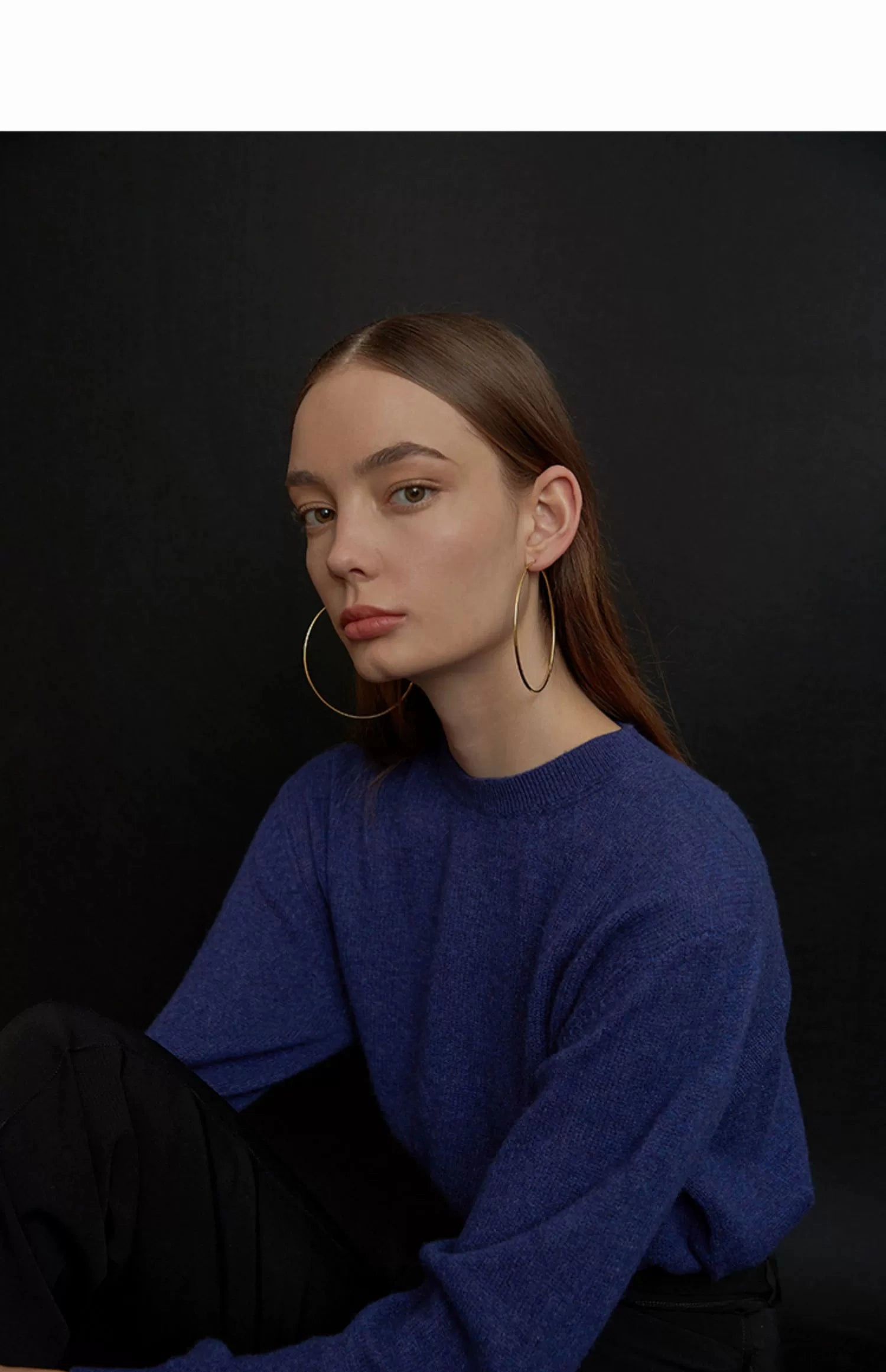 Oblession Essentials Gold Endless Hoop 7/6/5/4/3.5cm Vivid Detail Expressive Accent