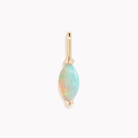 October Birthstone Pendant 14k Gold - Opal Fresh Mood