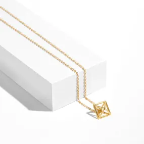 3D Rhombus Necklace Cool Accessory