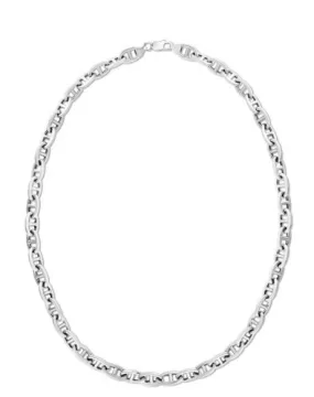 24 inch Puffed Anchor Chain in 925 Sterling Silver Modern Style