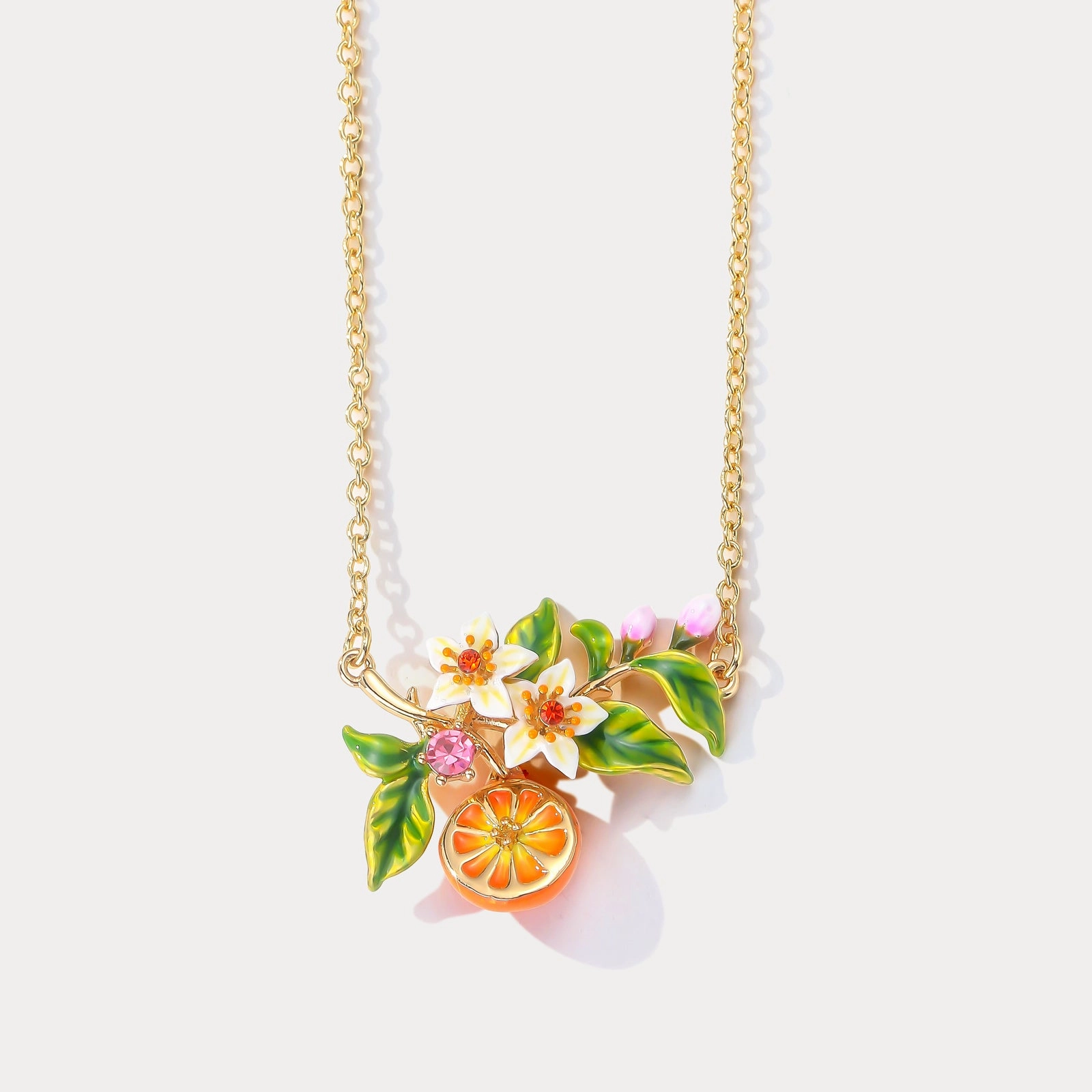 Orange Blossom Necklace Intricate Work