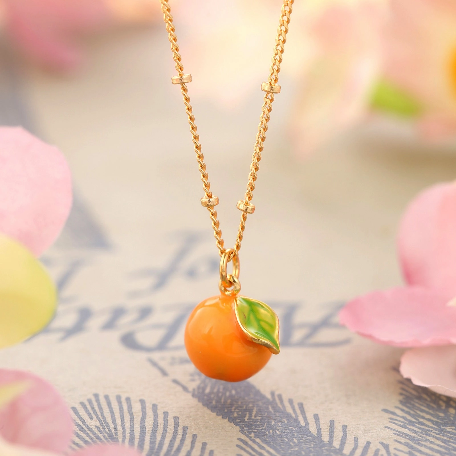 Orange Necklace Stunning Item