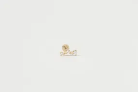 Orion flat back stud Glow Finish