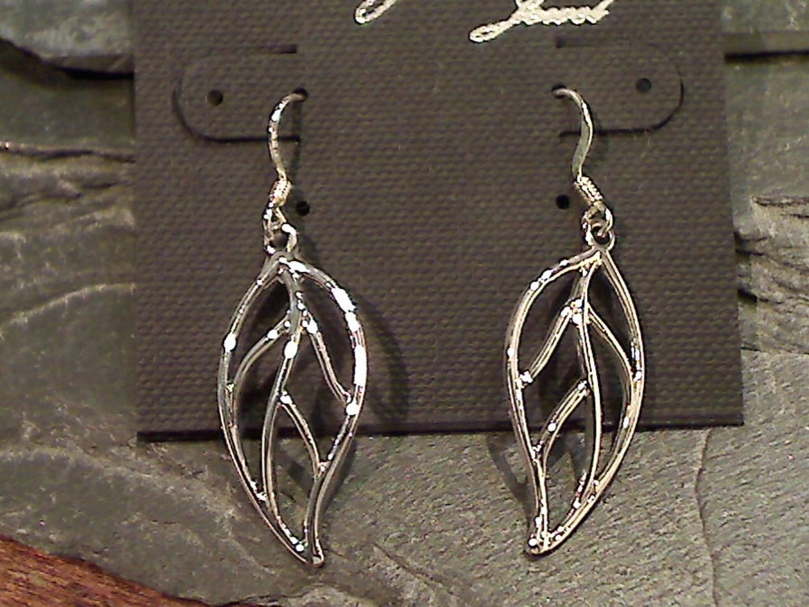 Petite Ornament Sterling Silver Leaf Earrings