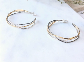 Mixed metal hoops Decorative Decor Straight Accessory