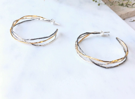 Mixed metal hoops Splendid Ornament Brilliant Must-Have