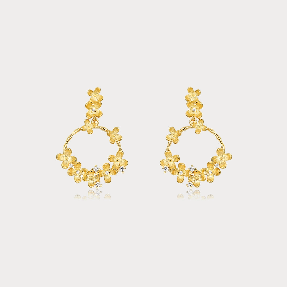 Osmanthus Flower Dangle Earrings Substantial Adornment