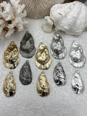 Oyster Shell Cast Pendant, Shell Pendant, Seashell,  2 styles of shells, 3 colors, BBA Original. Fast Shipping youth appeal great design