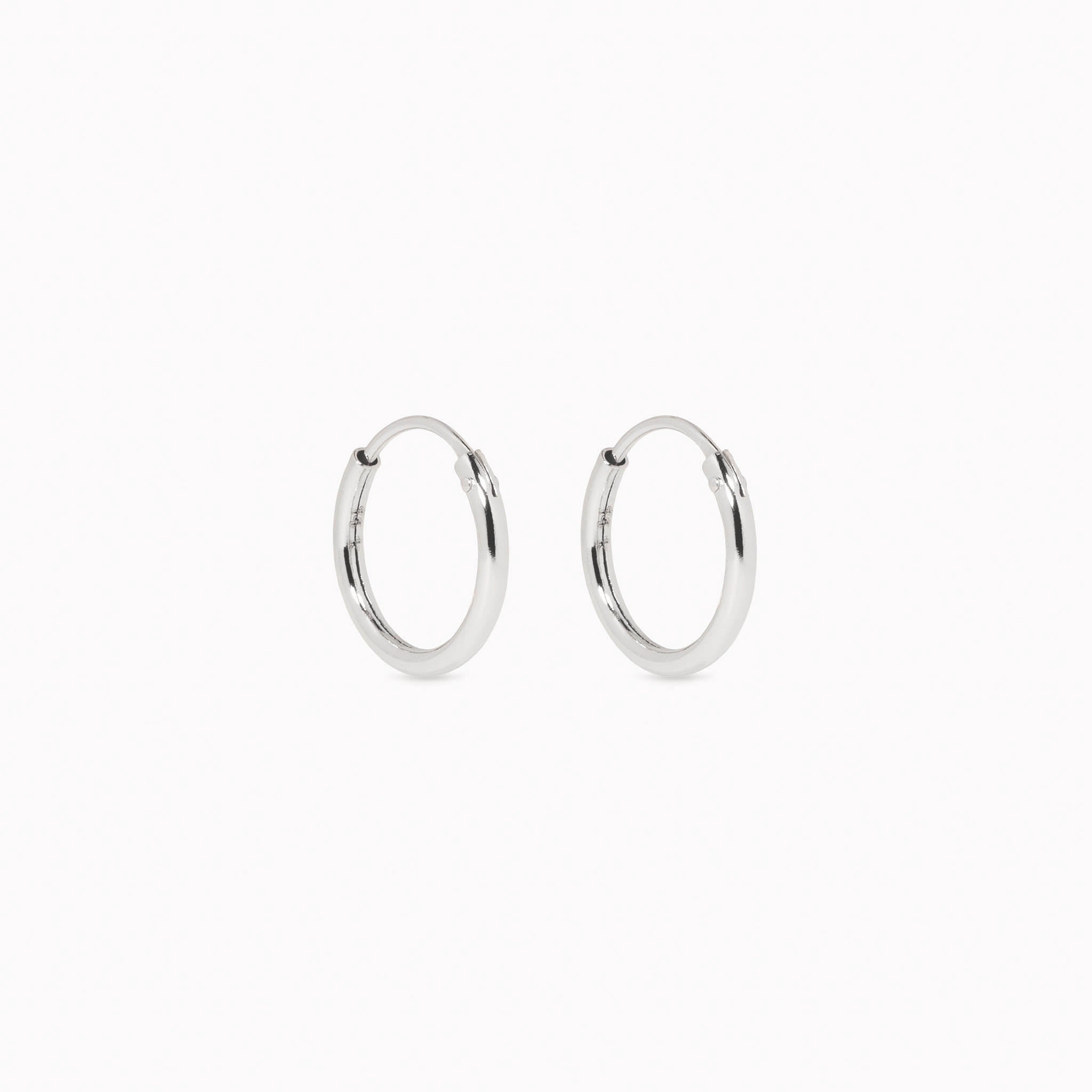 White Gold Hoops 10mm - Sonia Fashionable Design