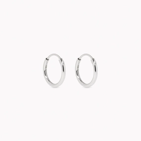 White Gold Hoops 10mm - Sonia Fashionable Design