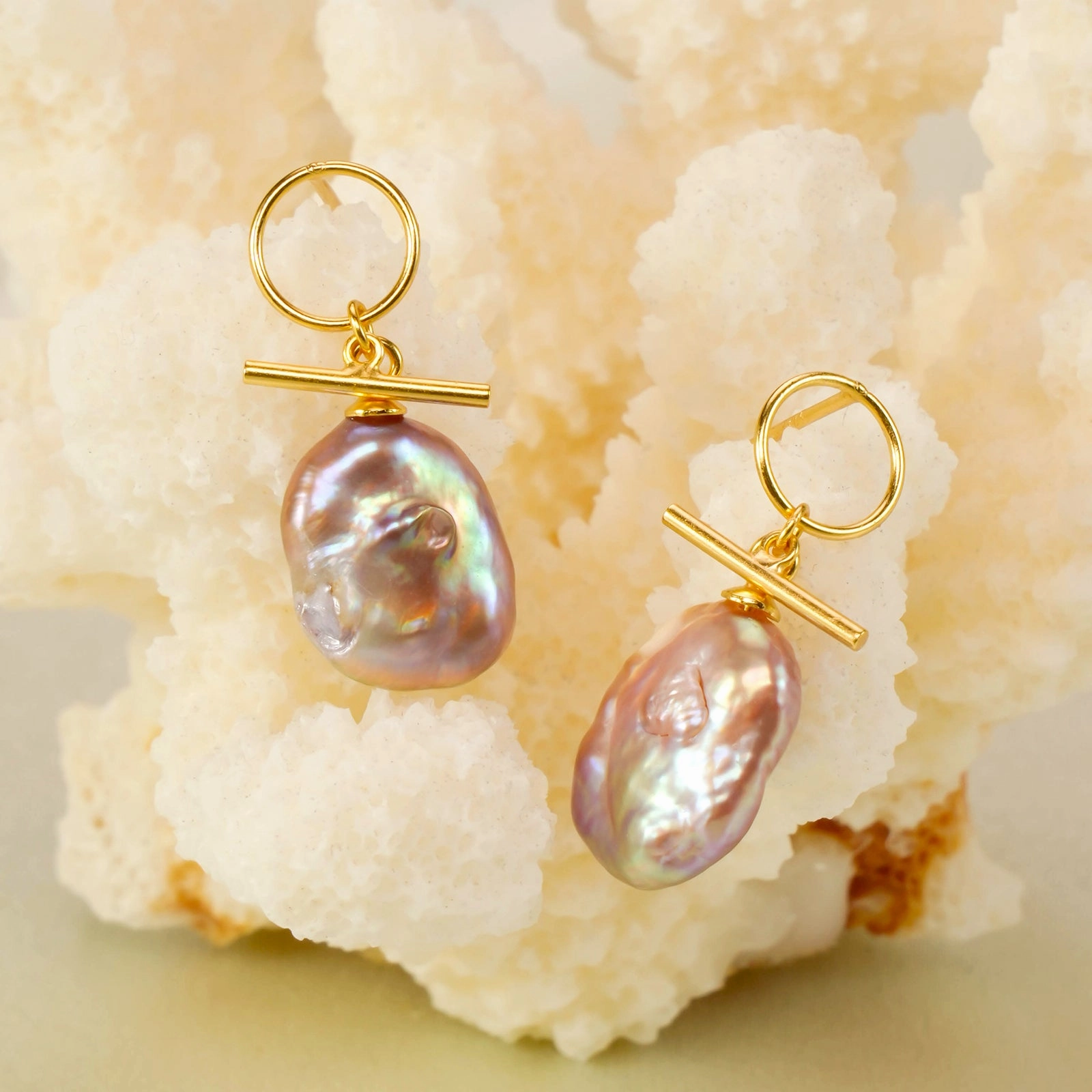 Baroque Pearl Earrings Artistic Jewelry
