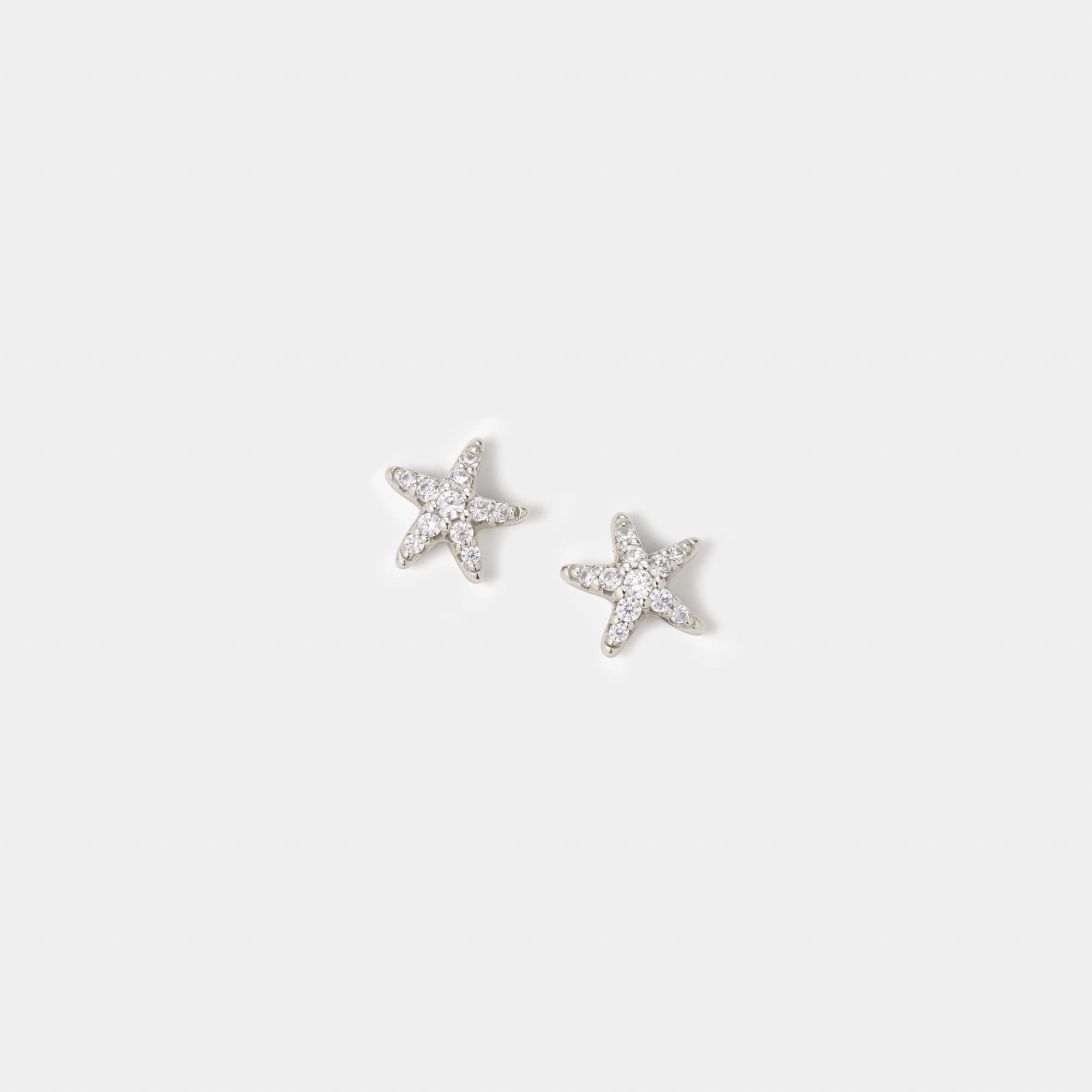 Glamorous Jewelry Fashion Craft Pav?? Sea Star Studs