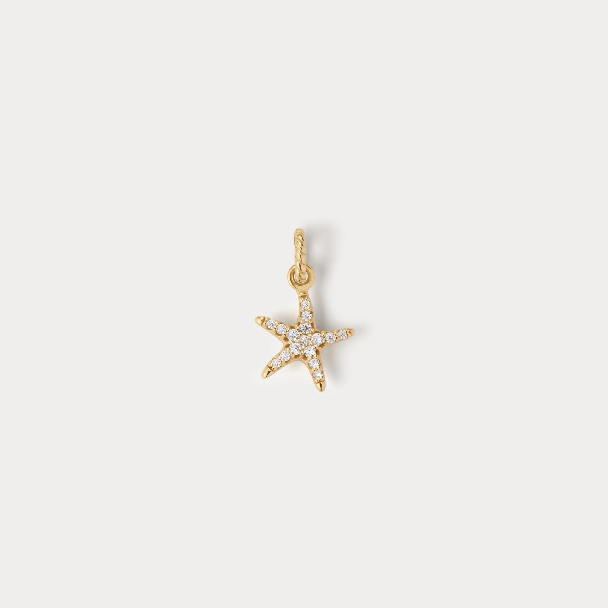 Unique Piece Brilliant Sparkle Pav?? Starfish Charm