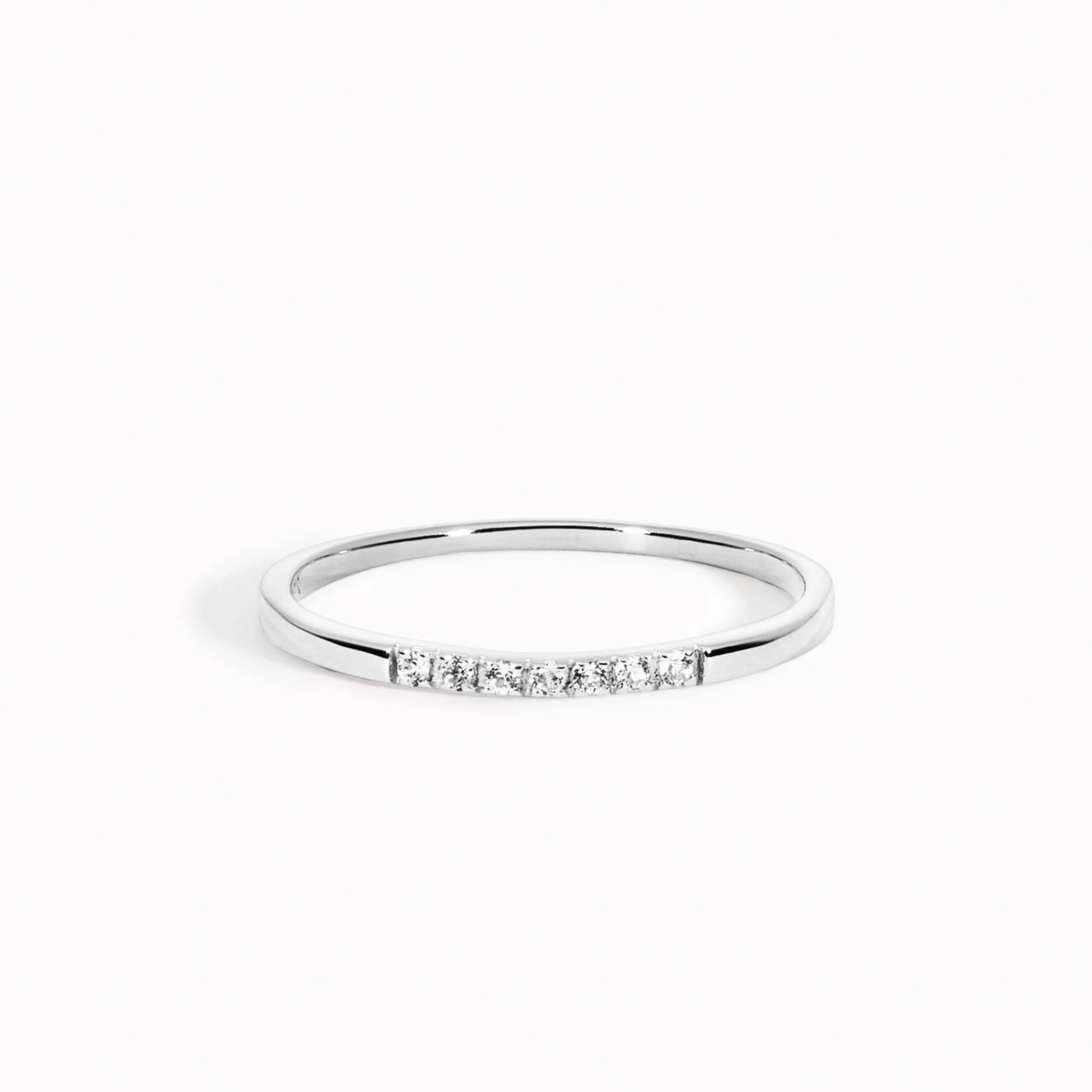 Bright Look Pave Band Silver - Miriam