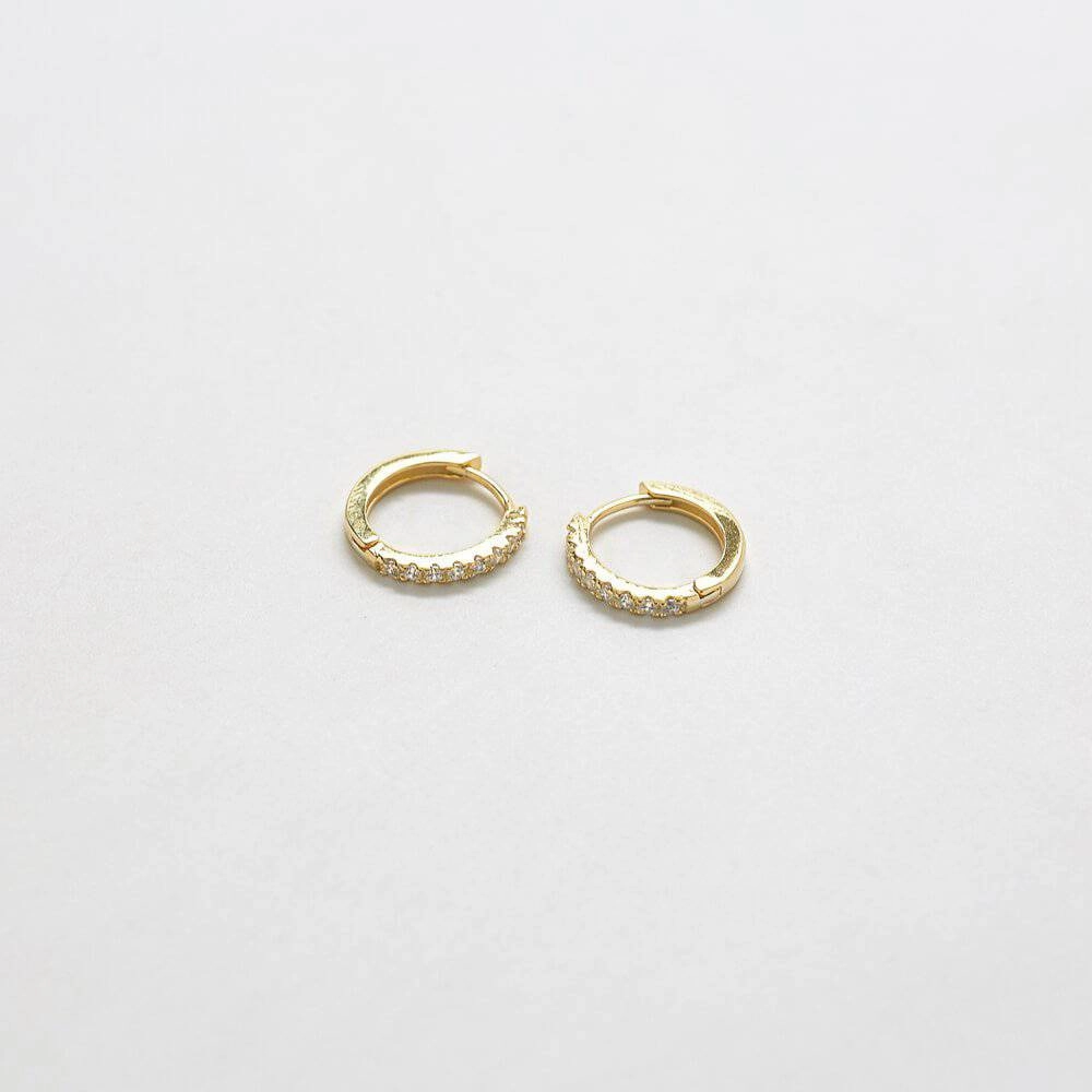 Premium Sparkle Romantic Glow Pave Huggie Hoop Earrings