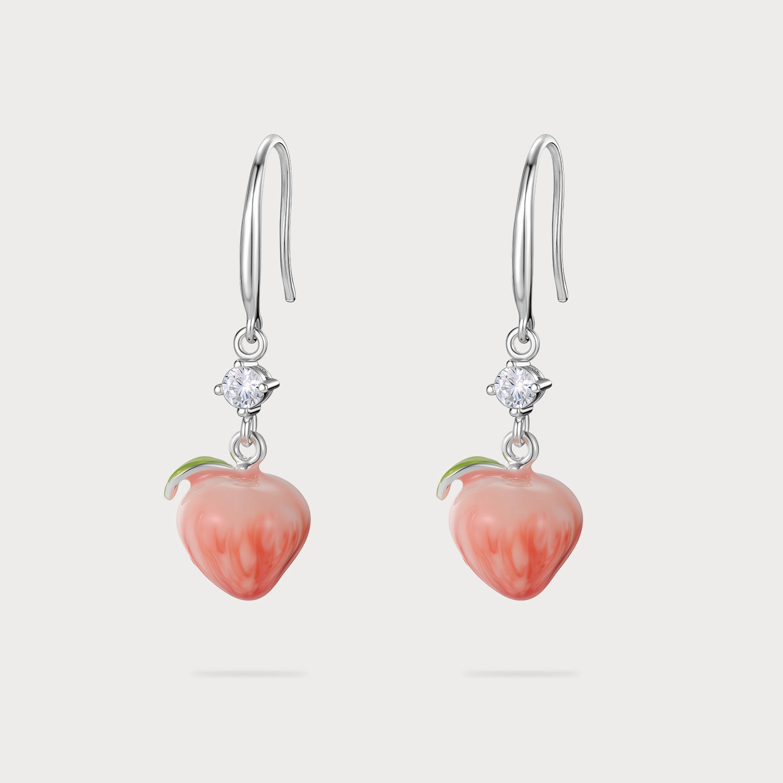 Artistic Piece Star-Shaped Accent Peach Earrings